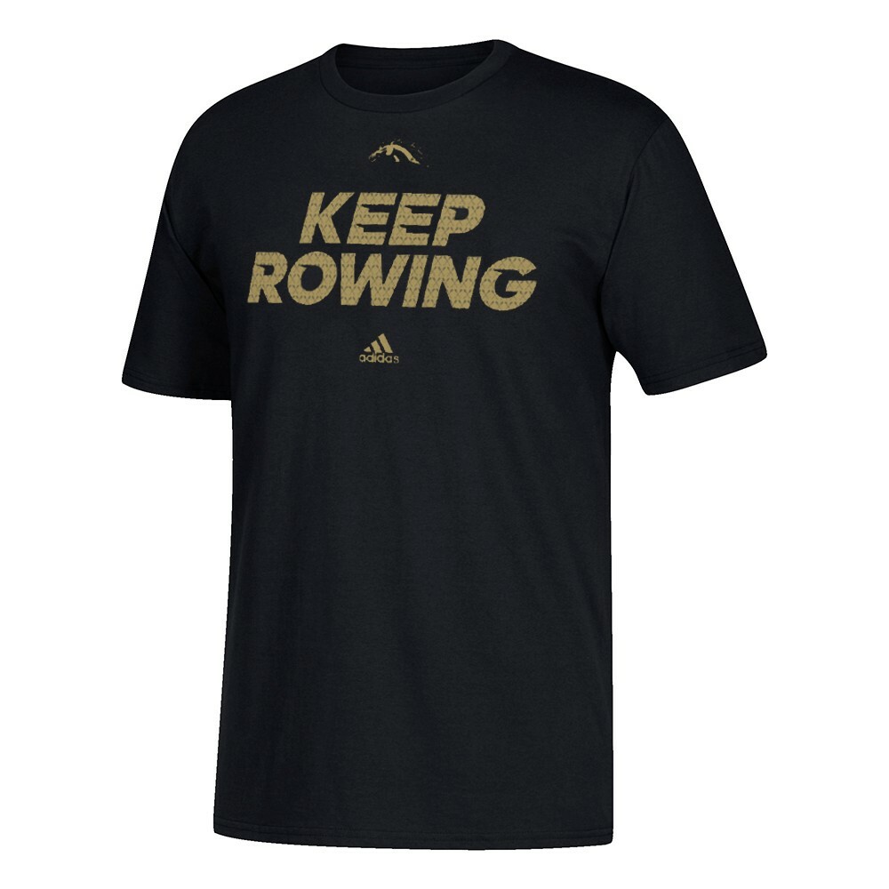 FILA Western Michigan Broncos NCAA Adidas Maglietta Uomo "Keep Rowing" Grafica Nera