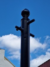 Clothes line pole / Washing line post - Ornate steel design + Heavy Duty Socket
