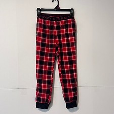 Old Navy Boys Flannel Pajama Pants Size M 8 Red Plaid Flame Resistant Warmers