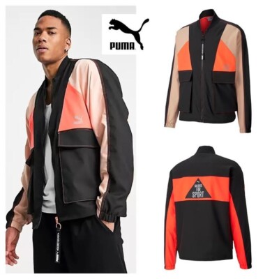 NWT $150 PUMA Men S TFS Industrial Track Bomber Utility Spoprt Jacket in black