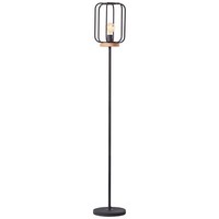 Stehlampe Stehleuchte Mit Holz In Schwarz Korund Und FußSchalter