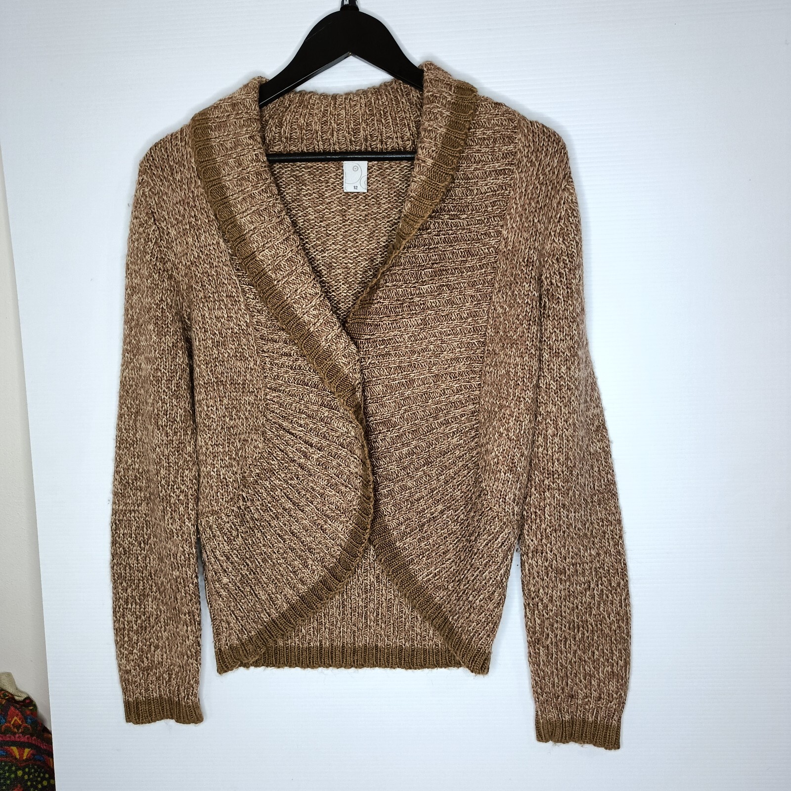 Target Women Knit Cardigan Alpaca Wool Acrylic Blend Button Front Size