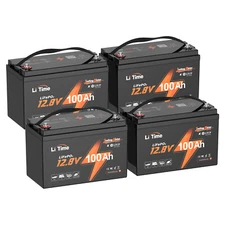 LiTime 1/2/3/4Pack 12V 100Ah TM LiFePO4 Lithium Battery Low-Temp For Marine Lot