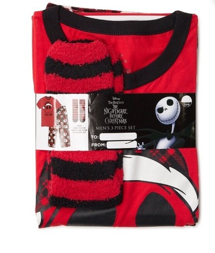 Disney’s Nightmare Before Christmas Herren 3-teiliges Pyjama Set Gr. Medium Halloween  - Bild 2 von 3