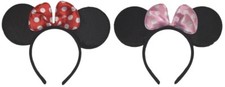 Haarreifen Fasching Karneval Minnie Mouse big Maus Ohren mit Schleife Haarreif