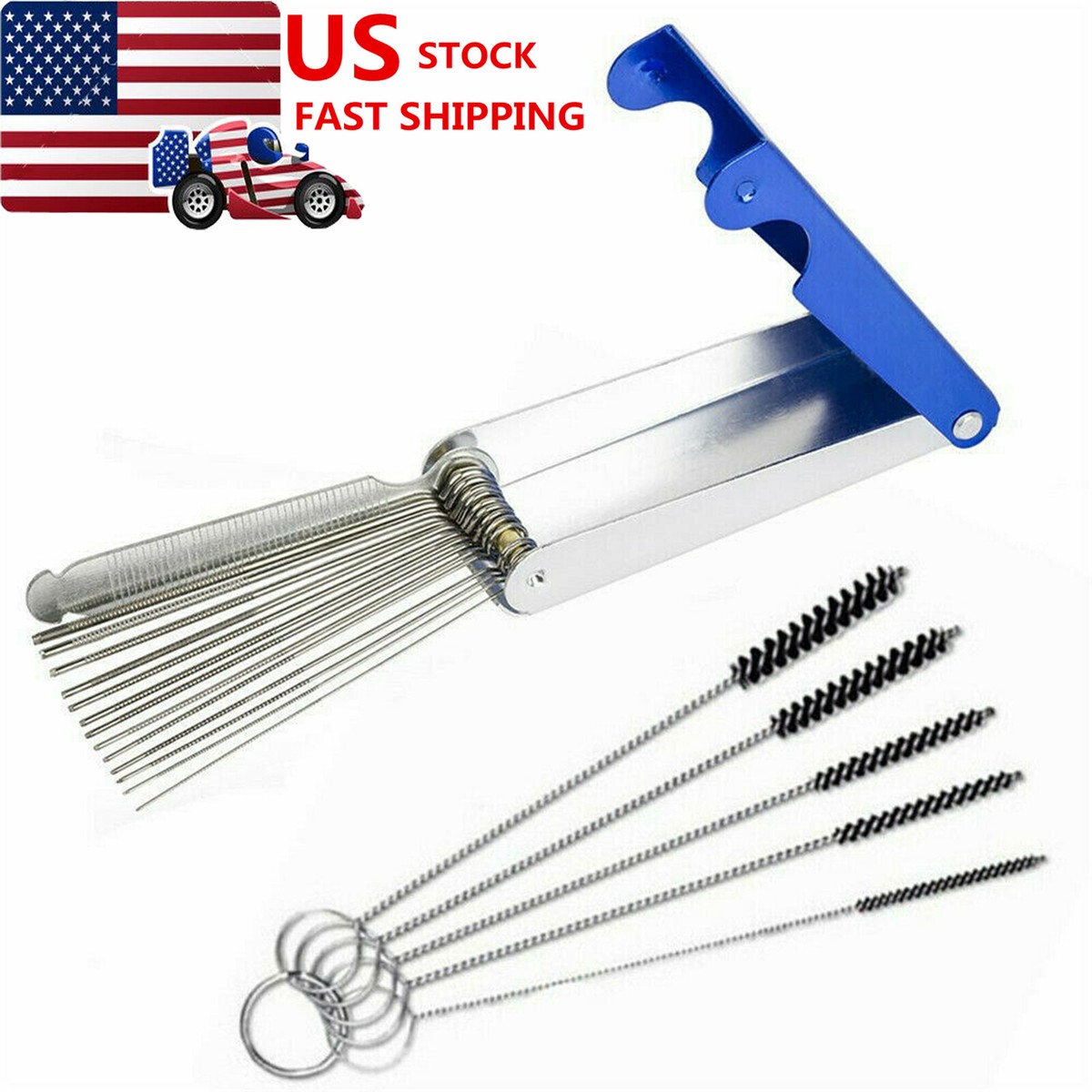 Carb Cleaner Spray RW Carburetor Jet Cleaning Wire Tool Set (Made In Japan - High Quality) Small Engine Tools - Foto 11