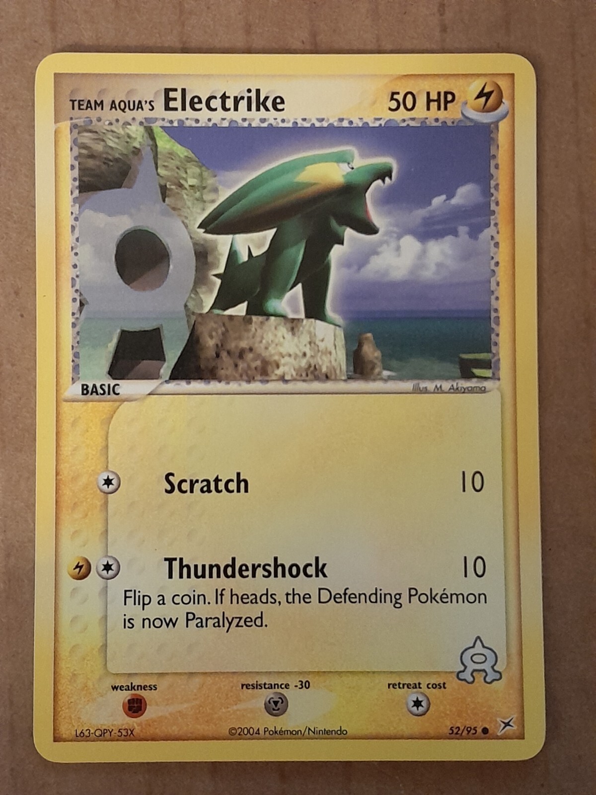 Pokemon Team Aqua's Electrike 52/95 Team Magma Team Aqua NM-MT See Pictures