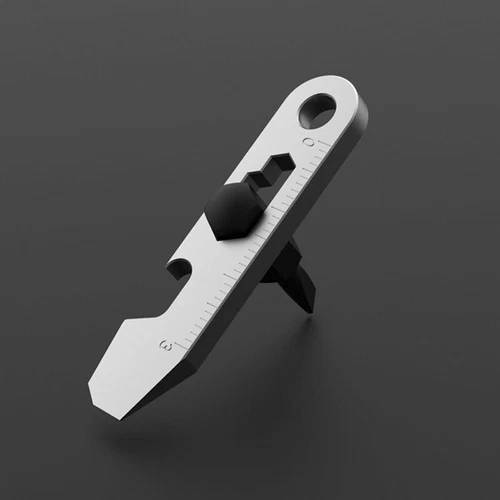 Mini Portachiavi in Lega di Titanio Pry Bar EDC Crowbar Opener Outdoor Multi Tools - Foto 8 di 10