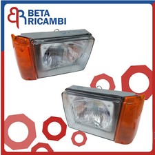  Coppia Fanale Anteriore Lente Arancio Elettrico Fiat Panda 141 1986>