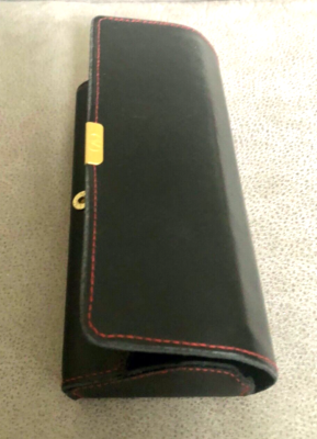 Valentino Les Lunettes Black Leather Eyeglass Case Gold Hardware Made in Italy Vintage Valentino Les Lunettes Eyeglasses Case Black Leather  main image 4