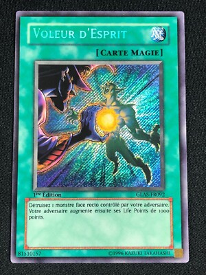 YUGIOH SOUL TAKER GLAS-FR092 1ST SECRET RARE! (FRENCH) GLAS-EN092 LP!