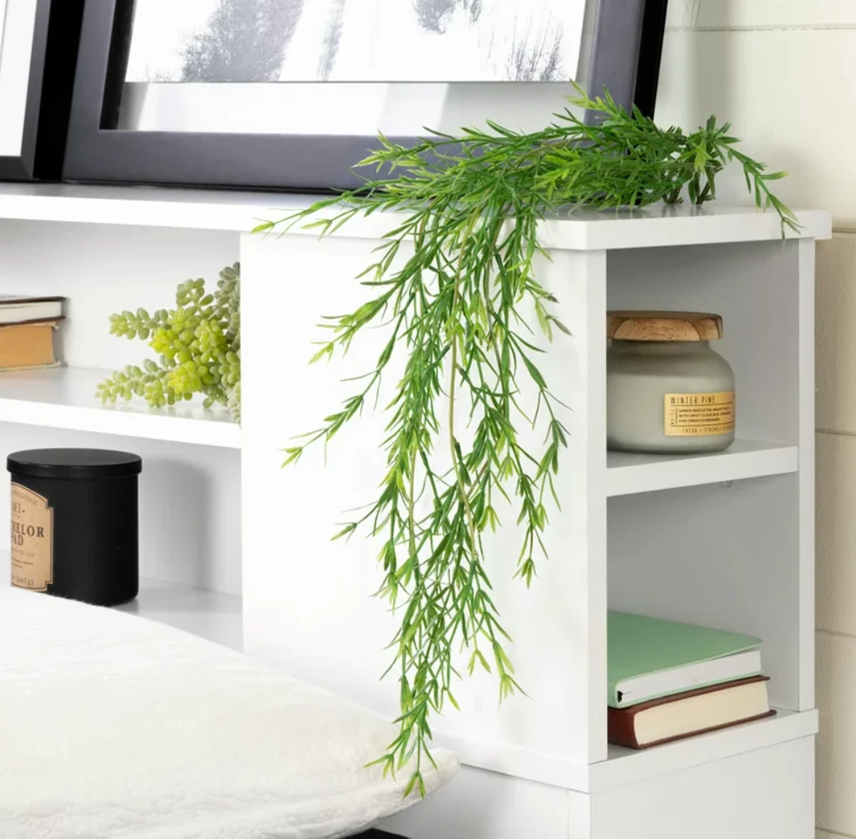 Белый полный книжный шкаф Queen изголовье деревянные полки для хранения мебель для спальни - Изображение 4 из 4