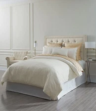 Luxury Hotel New $329 PALMER Queen Full Duvet Cover Mini Set Egyptian Cotton NWT