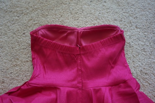la Scala Woman New Size M Fuchsia Flower-Appliqué Strapless Dress - Picture 8 of 11