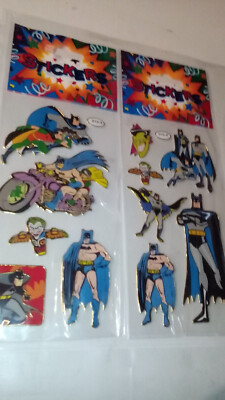 Batman Animated Series Metallic Effect Sticker Original wie neu 2 Folienbeutel