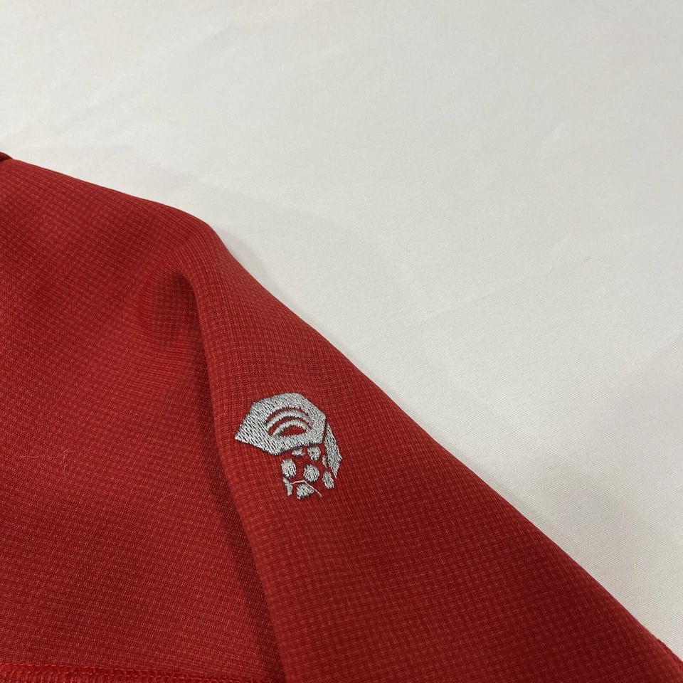 Chaqueta Mountain Hardwear Tejida Gofre Cremallera Completa Para Hombre Grande Roja Senderismo Aire Libre Foto 4 de 4