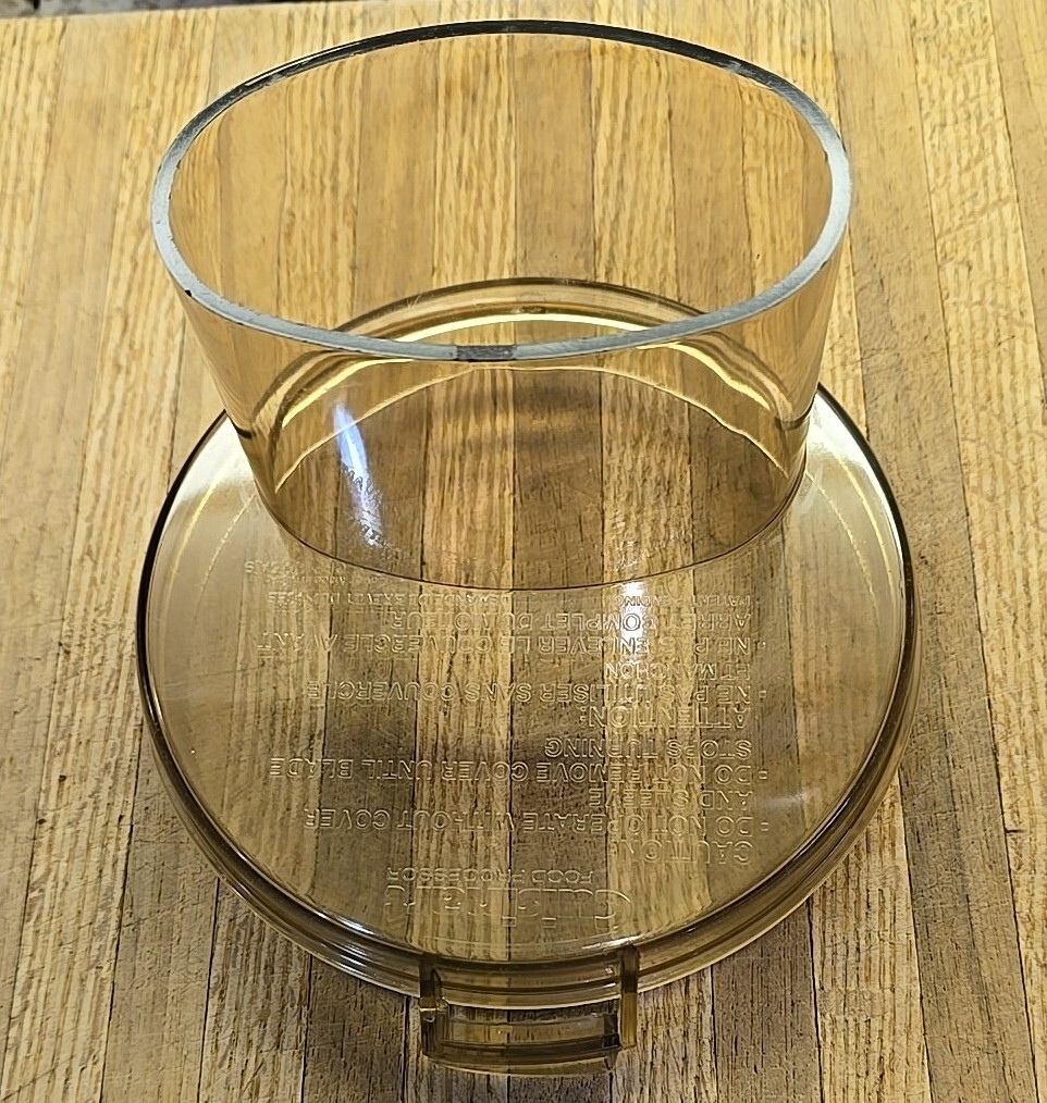 Cuisinart DLC10E CFP4 5 5A 9 Wide Mouth LID TOP COVER Amber