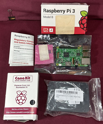 NEW Raspberry Pi 3 Model B Quad Core 1.2ghz 64bit CPU 1gb RAM WiFi & 2 NEW CASES