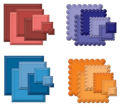Stanzschablone Squares Vierecke, Spellbinders Nestabilities