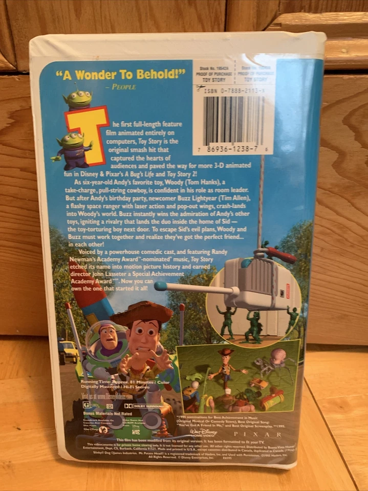 Toy Story (VHS, 2000, Special Edition Clam Shell Gold Collection) - Image 2 of 4