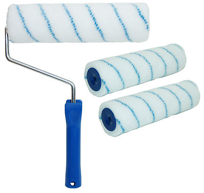 3x Malerwalze Farbroller Farbrolle Malerrolle Maler-Bügel 25 cm Profi Maler SET