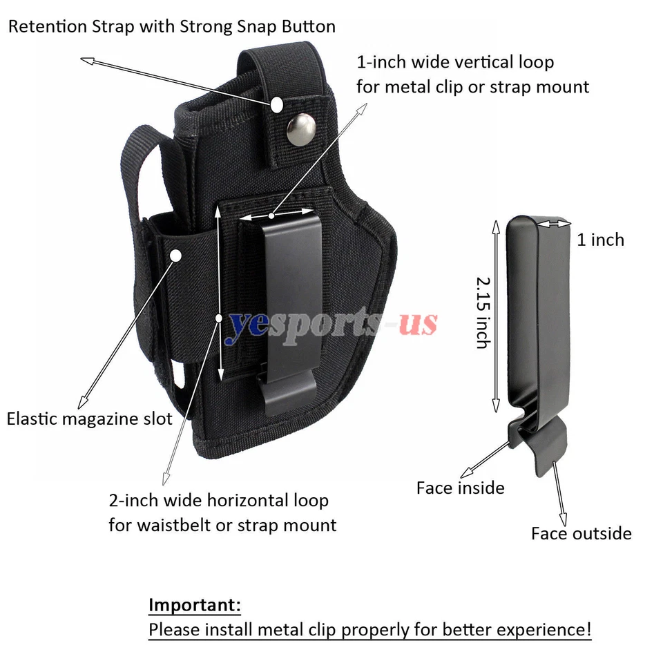 Universal Vehicle Mount Car Truck Handgun Pistol Conceal Ambidextrous Holster - Image 4 of 4