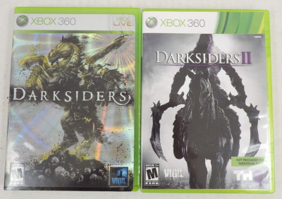 Lot Of 2 XBOX 360 Video Games Darksiders I/II Complete W/Manuals UNTESTED