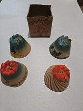 Vtg 1930s Christmas Whirl Glo Revolving Xmas Tree Paper Light Shades With Box