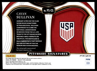 2024-25 Panini Select FIFA Cavan Sullivan Pitchside Signatures