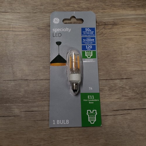 GE Specialty 93129027 LED Soft White T4 *2 Bulbs* E11 Base Dimmable 500 Lumens - Picture 2 of 5