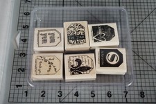 Stampin' Up TOO TERRIFIC TAGS Rubber Stamps Set 2006 NEW 