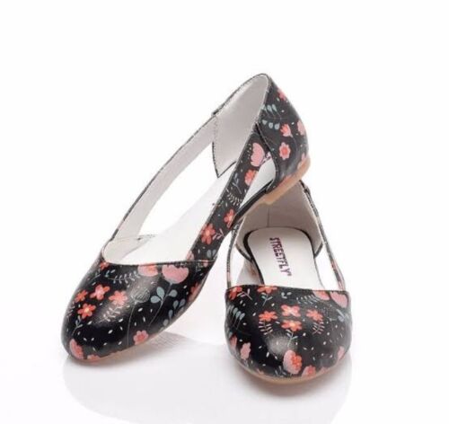 New - Streetfly Women's Flats Size 39(8) Flower Print - Picture 1 of 5