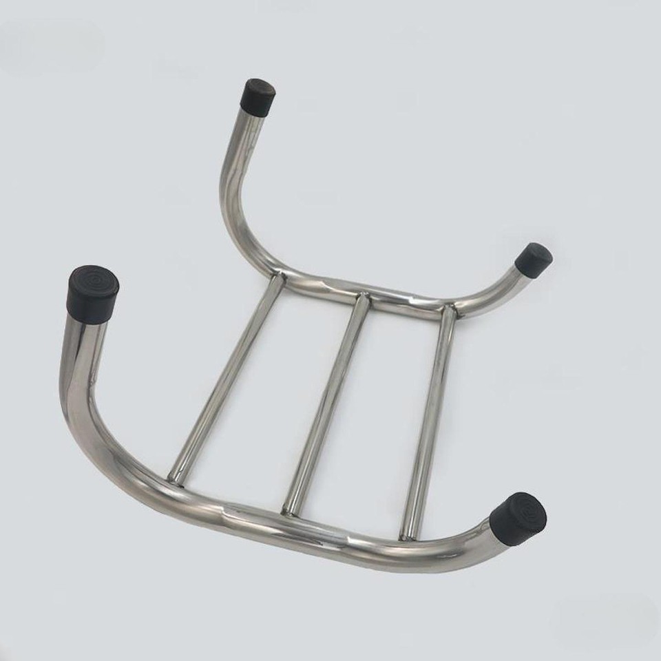 Edelstahl Fußstütze Friseur Salon - Rutschfeste Fußbank Für Stühle 30,5cm