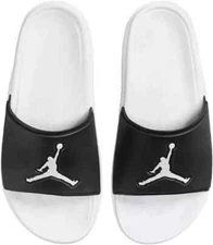 Men Nike Air Jordan Jumpman Slides Black White Slip On Sandal FQ1598-010 Size 7