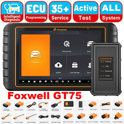 FOXWELL GT75 Bi-directional OBD2 Scanner All Systems Car Diagnostic ECU Coding