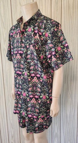 men's cabana set XL flamingos shirt shorts - Picture 3 of 11