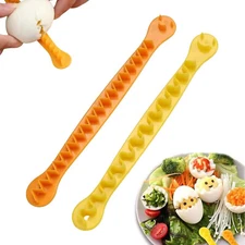 2X Fancy Cut Egg Cooked Eggs Cutter Lace Egg Slicer Egg Carving Wire Cutter BEST