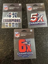 New England Patriots Dynasty 6X Super Bowl Die Cut Decal By Wincraft. 3 Decals