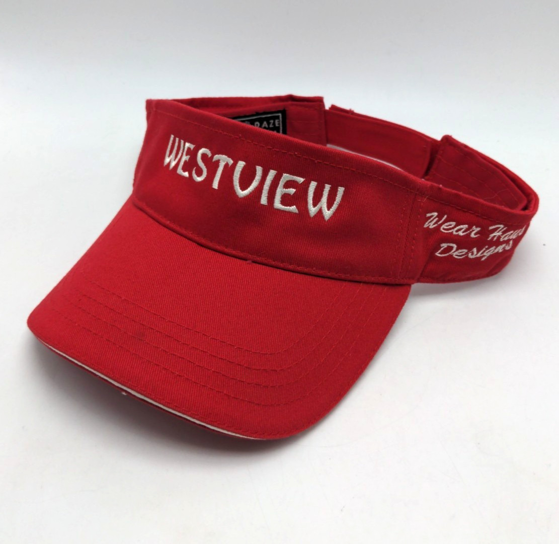 WESTVIEW visor red adjustable strap-back hat - image 8