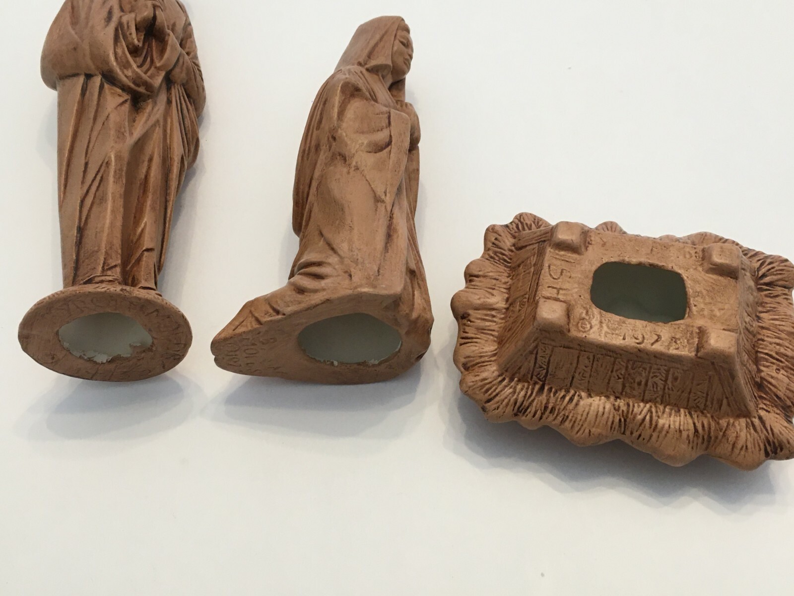 Byron Molds Holy Family Jesus Mary Joseph Nativity Pieces Vintage Christmas 1973