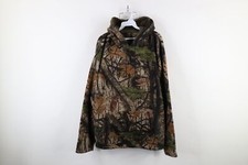 Vintage 90s Streetwear Mens Large Distressed Camouflage Fleece Hoodie Sweatshirt