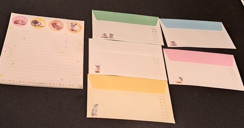 VTG 2001 Cute San-X HamHam Chan Hamster Stationery Sheets w/ Matching Envelopes! - Picture 2 of 13