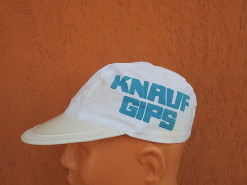 80s KNAUF GIPS PERLGIPS Vintage Advertising Hat Cycling Cap (S) - Picture 1 of 5