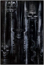 H.R. Giger Aluminum Poster – New York City XI (1980) Biomechanical Wall Art