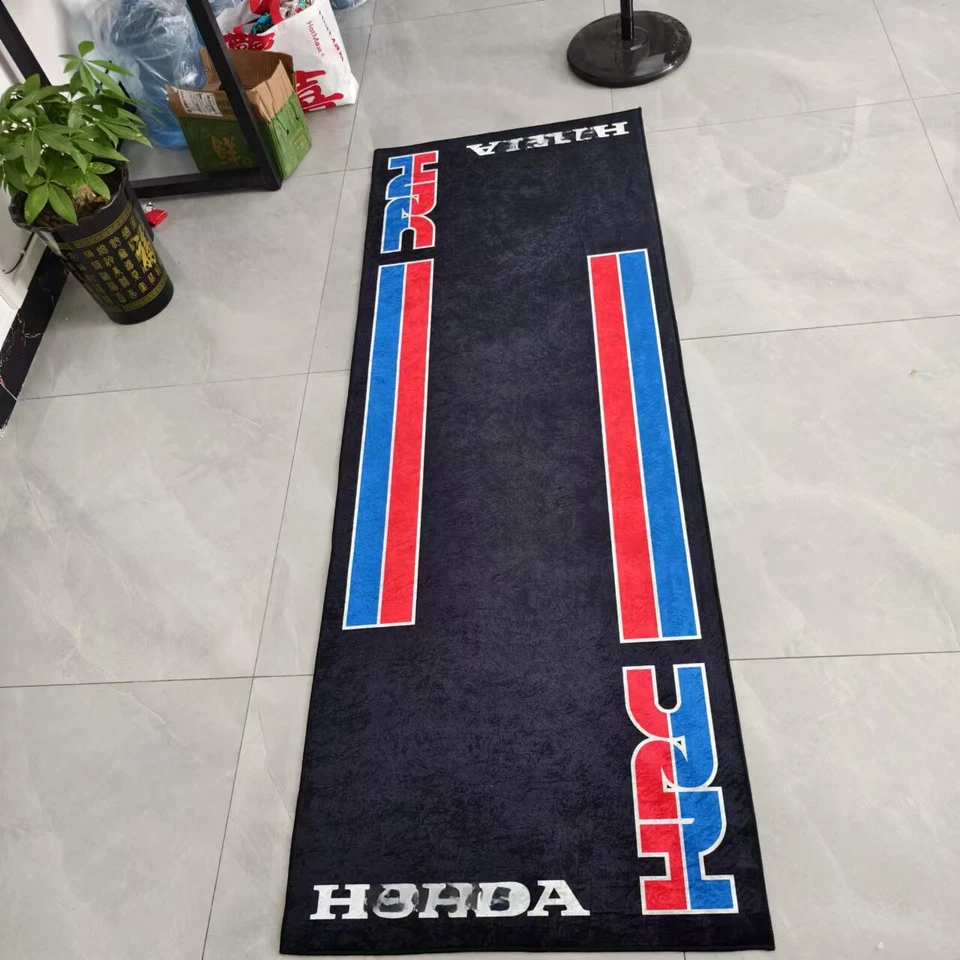 HRC Folding Carpet Anti-slip Floor Mat Motorcycle Garage Mat Workshop For Honda  Foto 2 de 4