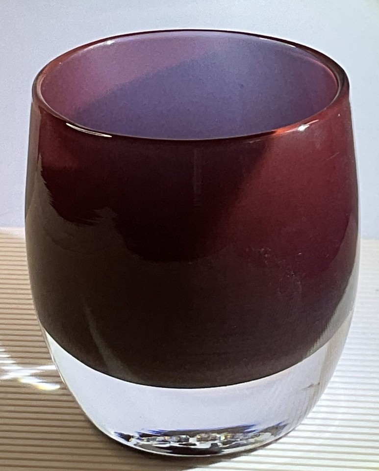 Glassybaby JOY Candle Holder Cranberry RedPreTriskelionHandmade in