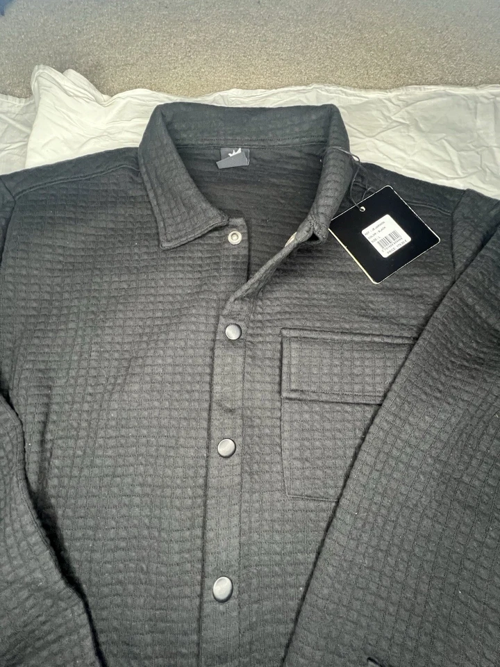 Conjunto Camisa Hombre Armani Just Emporio Negra Con Botones Talla L Foto 2 de 4