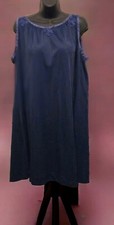 Nightgown Dark Blue Short Sleeveless Nylon Gossard Artemis Size M Vintage