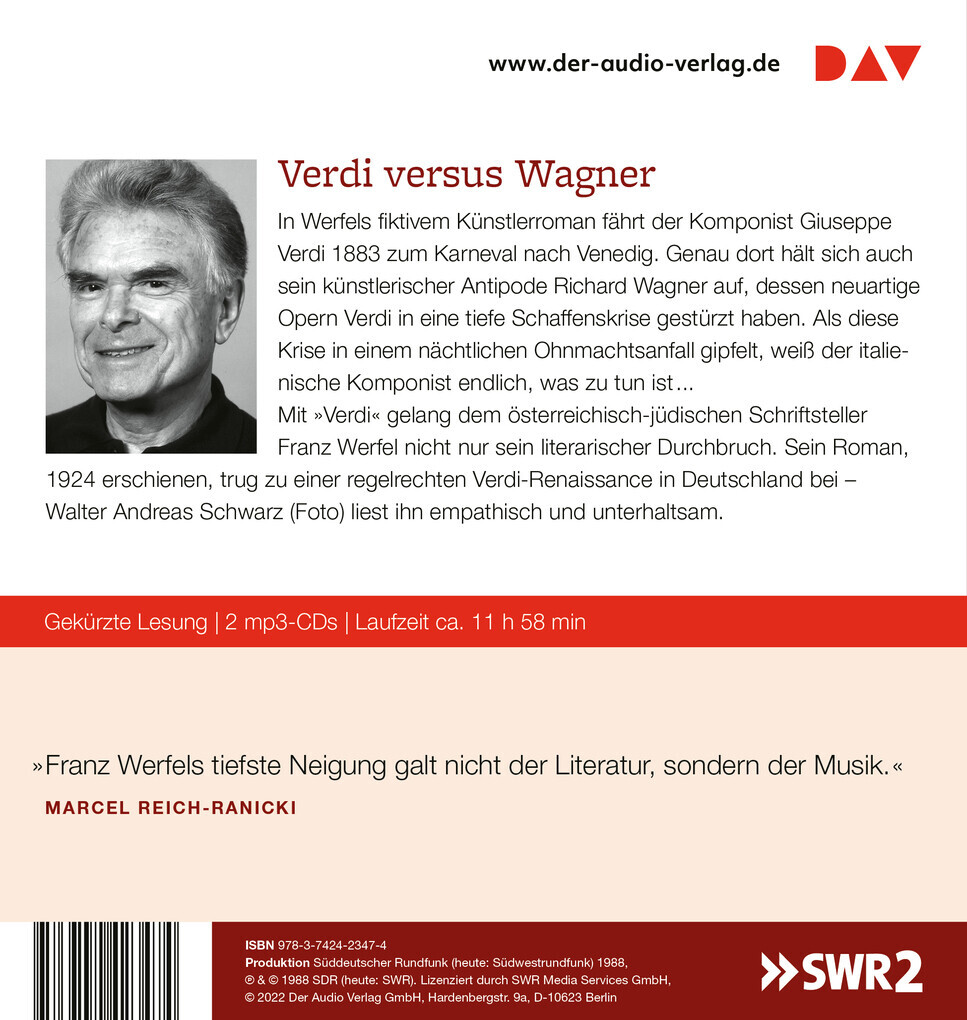 Thumbnail - Verdi. Roman Der Oper | Franz Werfel | 2022 | Deutsch