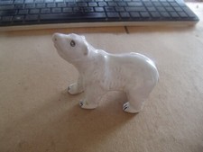 vintage italian polar bear figurine. Marked Italy. 3 1/2 long.